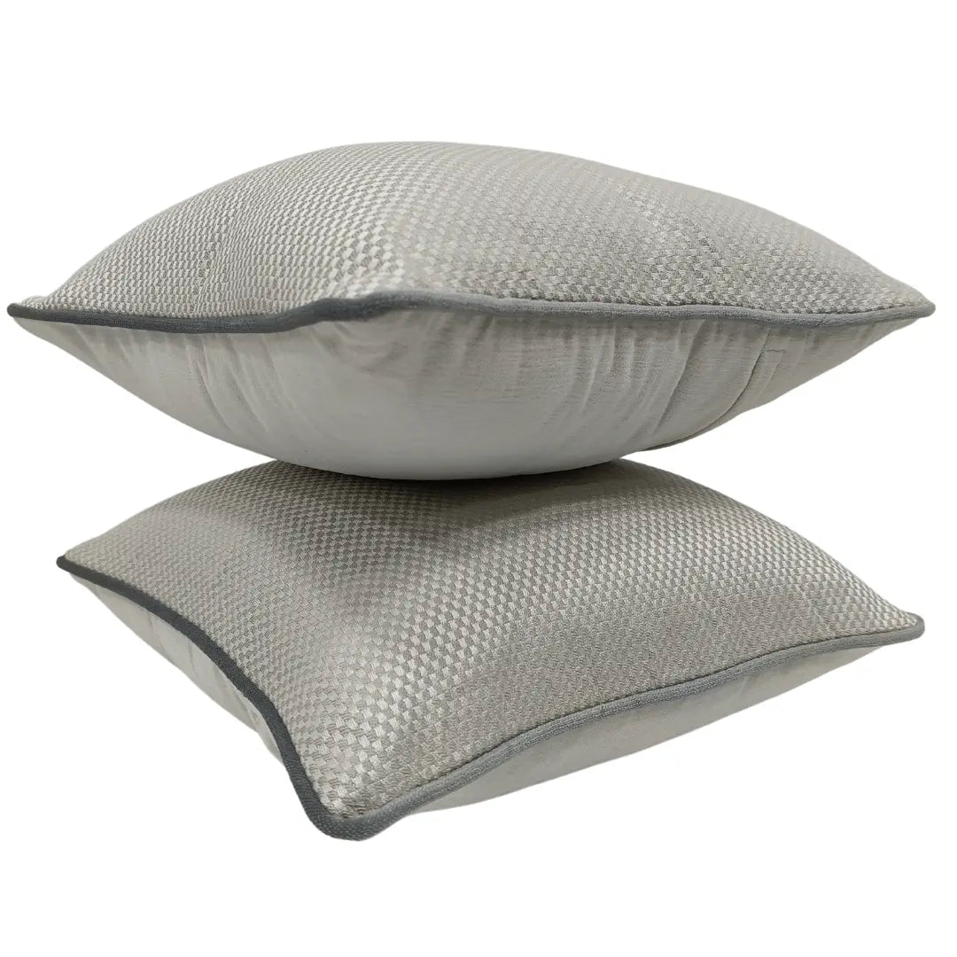 Luxe Silver Throw Pillow Cover Set