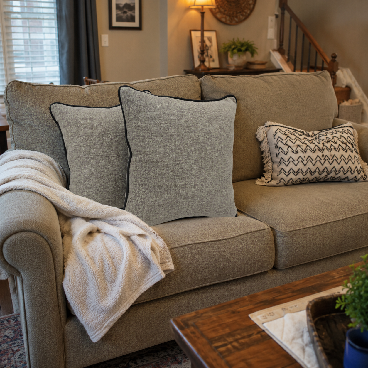 Elegant Grey Textured Pillow Covers