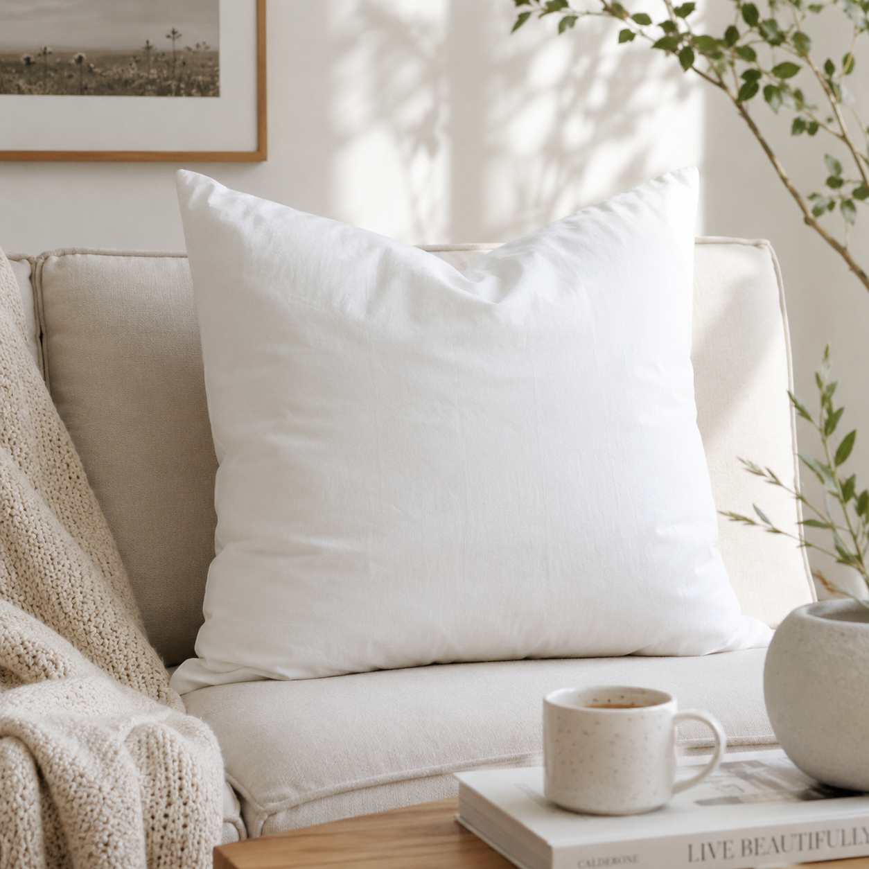 Faux Feather 45×45 Cushion Insert