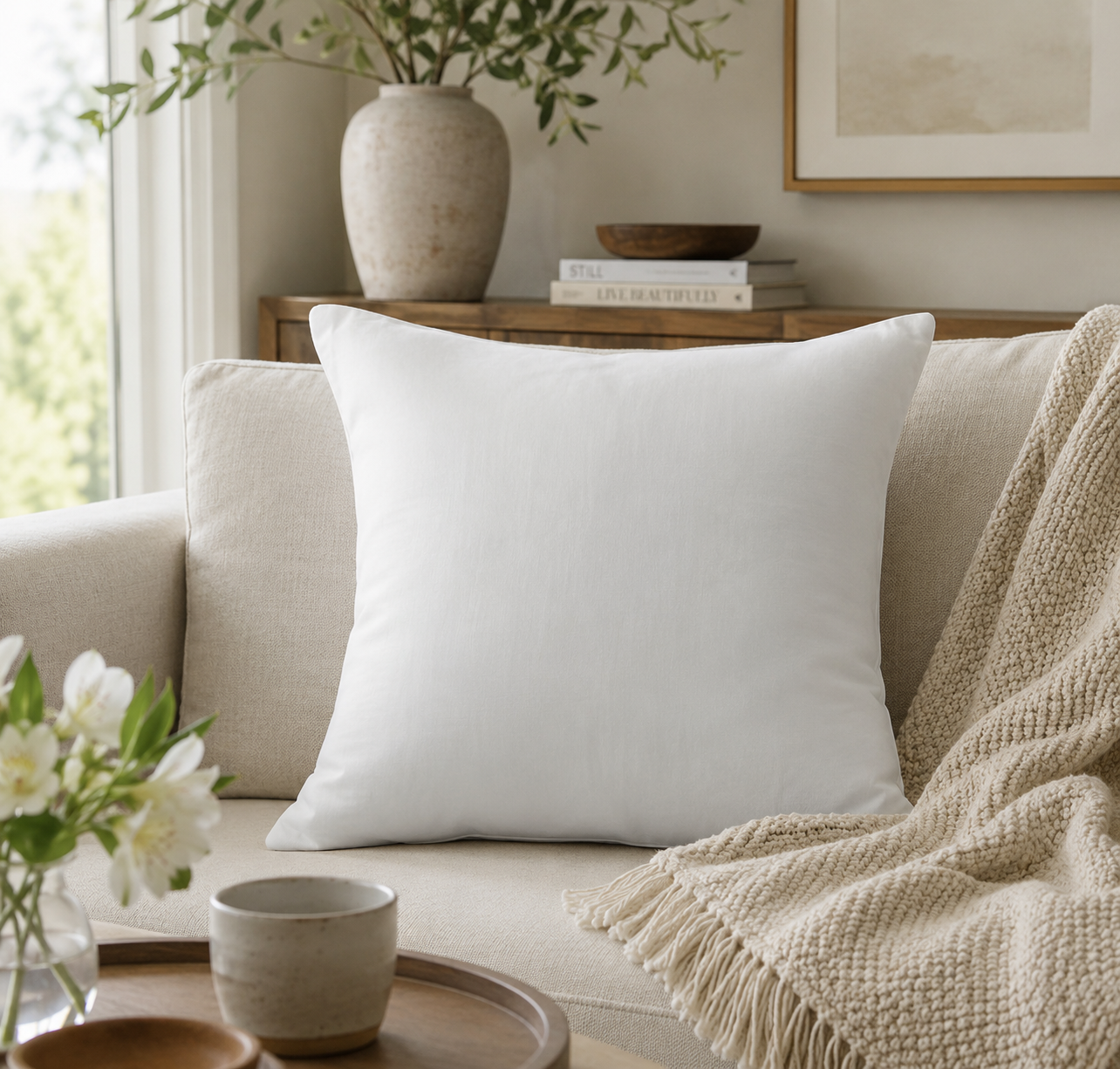 Premium Lofty Fibre Cushion Inserts Pillow