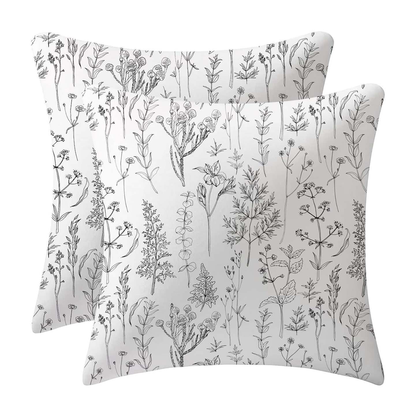 Rustic Botanical Throw Pillow Cover