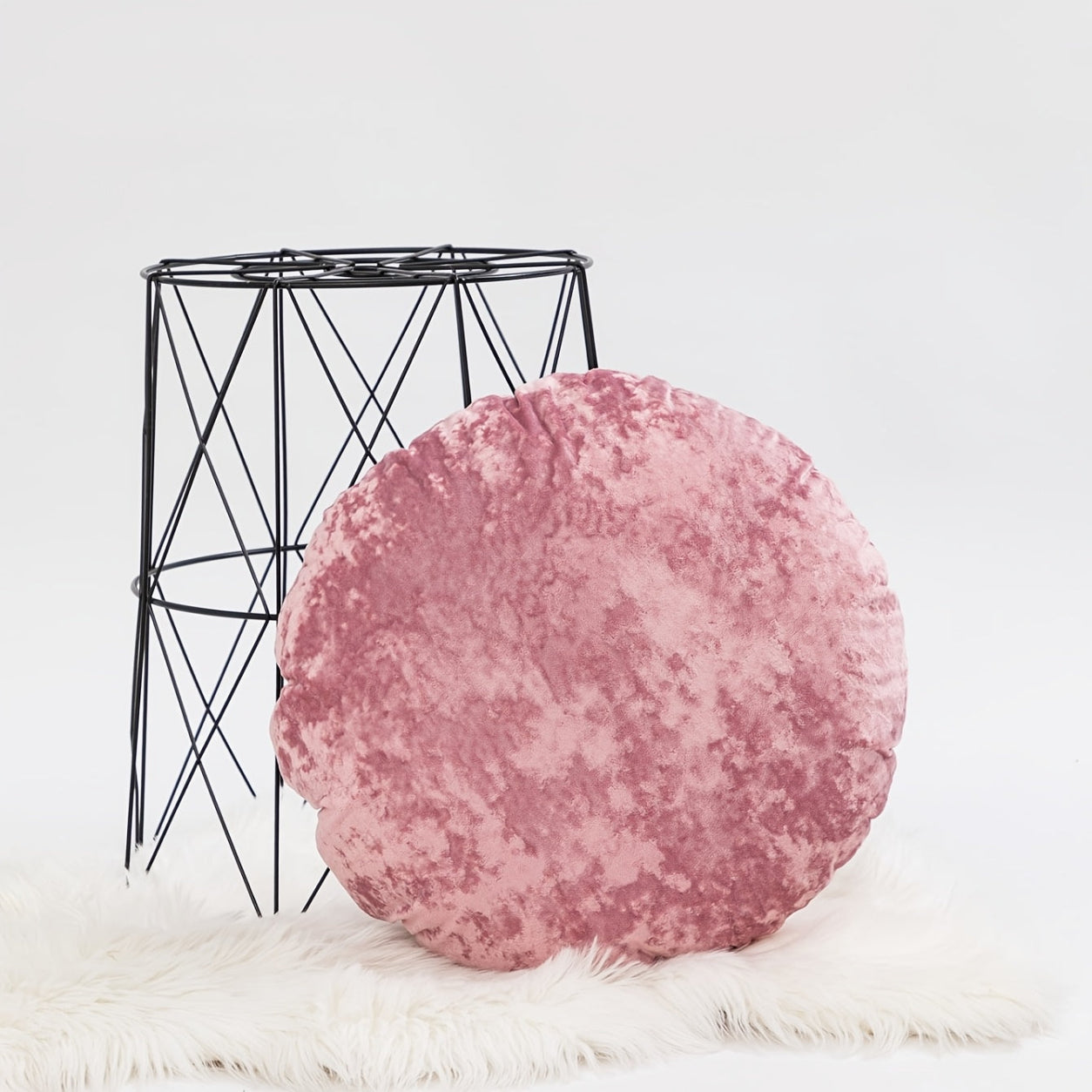 Modern Round Throw Pillow Cover Style - Pink
