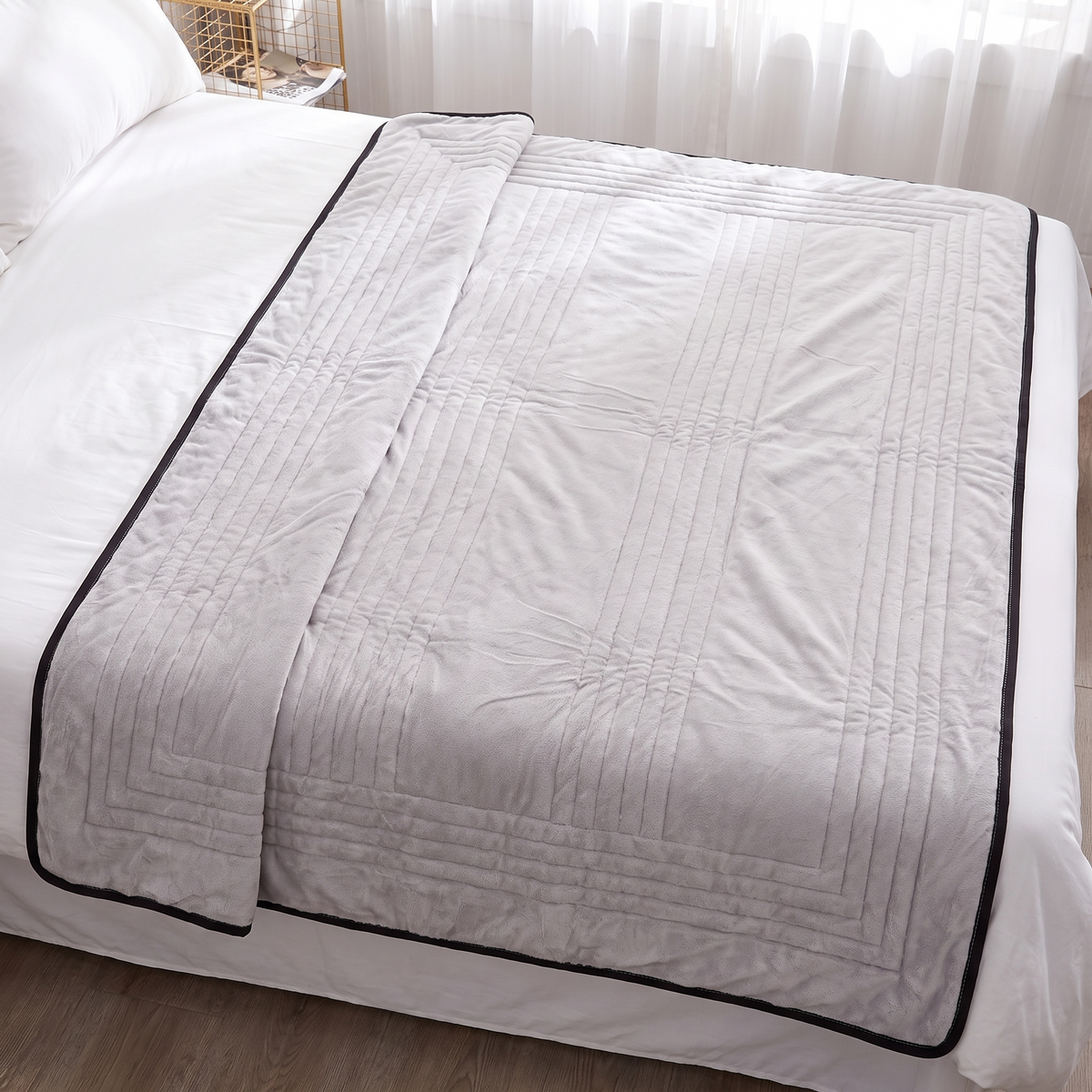 Ice Cooling Blanket – Lightweight Summer Throw – full size laid flat