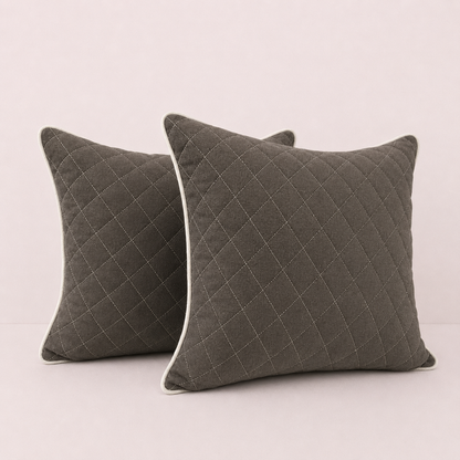 Luxury Quilted Throw Pillow Cover Set