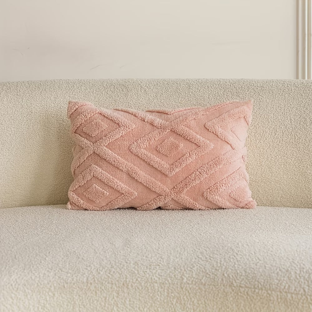 Boho Abstract Throw Pillow Cover- Pink