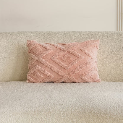 Boho Abstract Throw Pillow Cover- Pink