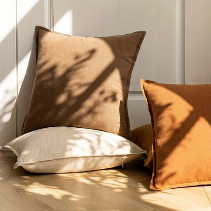 Linen Accent Cushion Cover- Brown