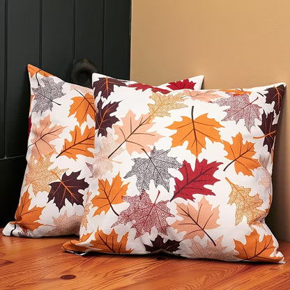 Autumn Maple Glow Throw Pillow Cover