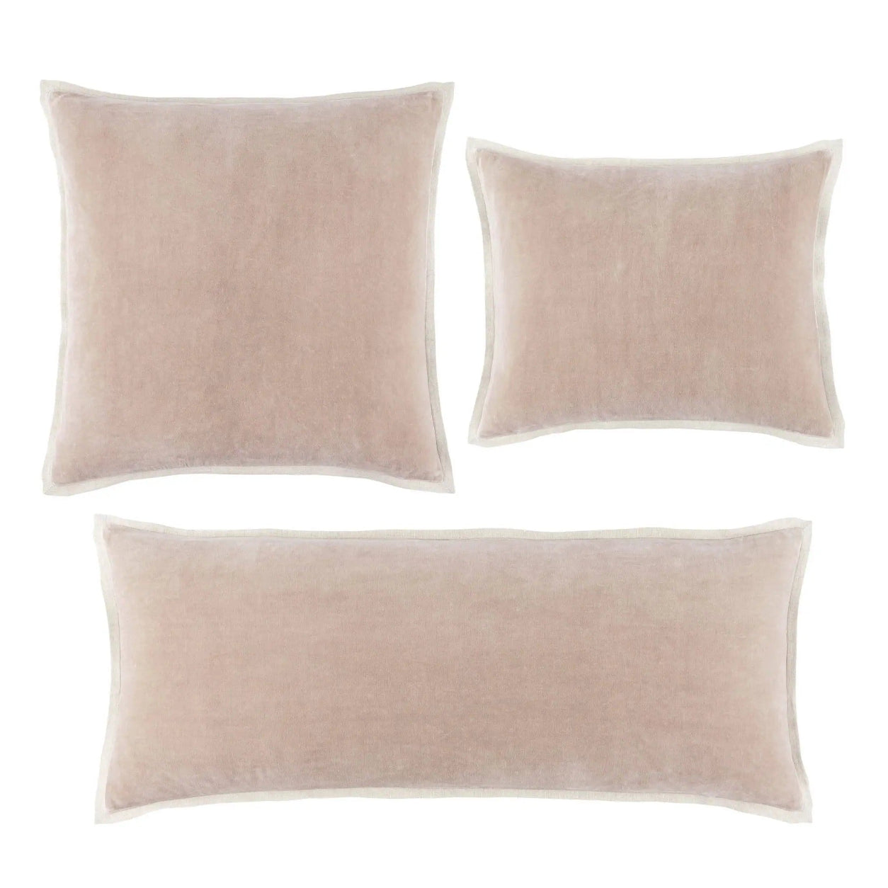 Velvet/Linen Decorative Pillow Cover- Blush Pink