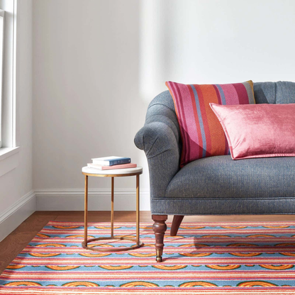 Sunset Stripe Cotton Cushion Cover