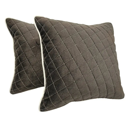Luxury Quilted Throw Pillow Cover Set
