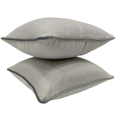 Luxe Silver Throw Pillow Cover Set