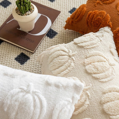 Farmhouse Throw Pillow Covers- Orange