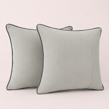 Luxe Silver Throw Pillow Cover Set