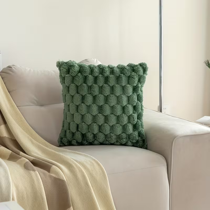Plush Throw Pillow Cover- Green