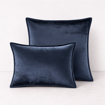 Velvet Decorative Pillow Cover- Blue