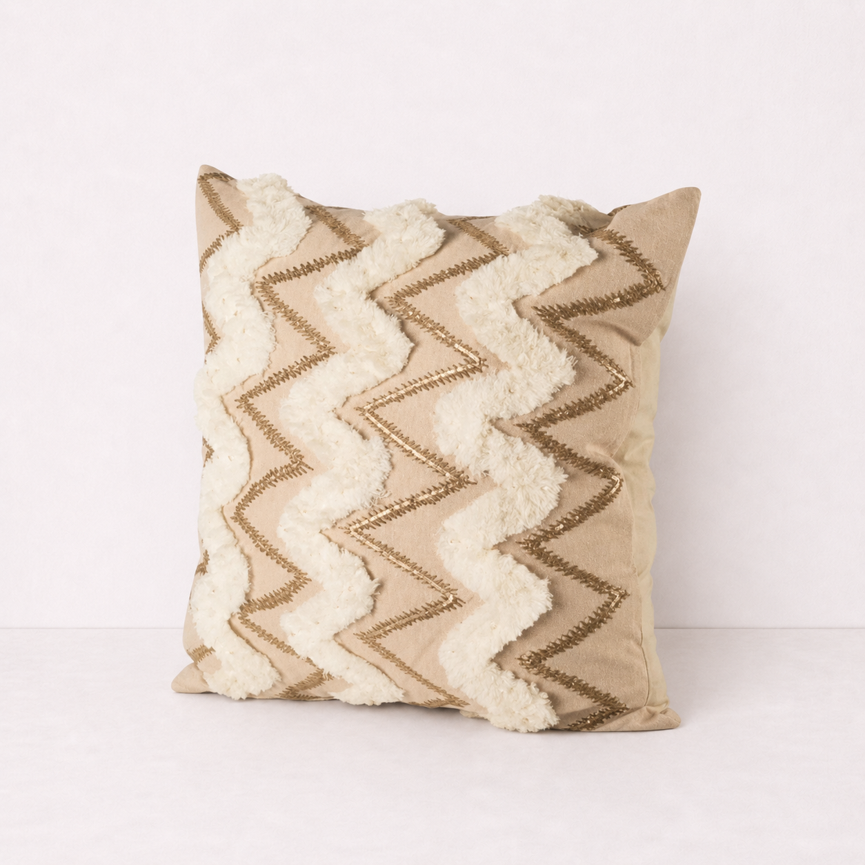 Textured Zigzag Throw Pillow Cover
