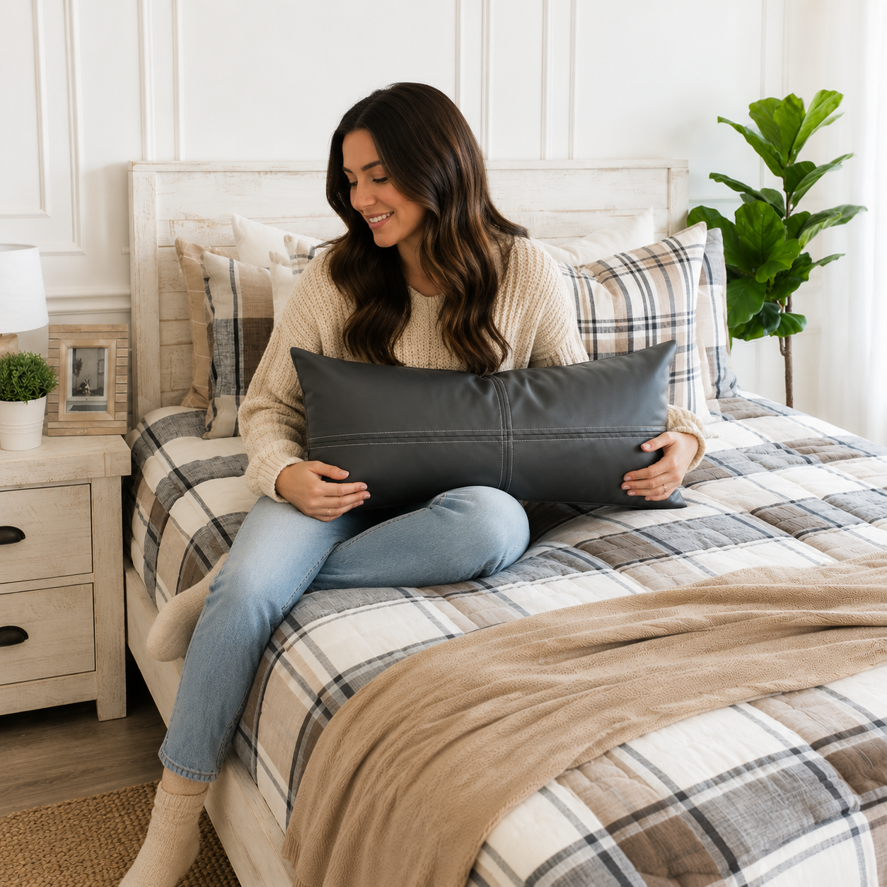 Cozy Stylish Cushion Erin XL Lumbar Pillow Cover