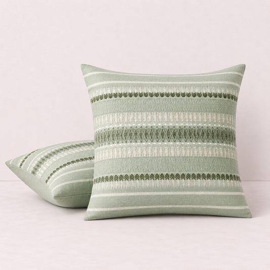 Textured Stripe Decorative Throw Pillow Cover