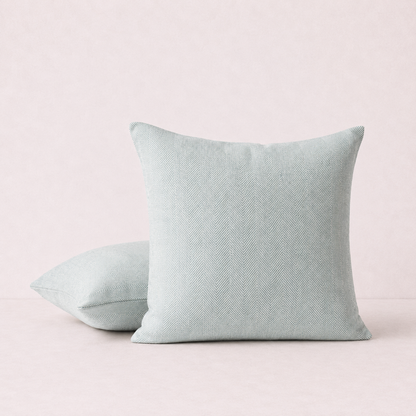 Herringbone Weave Decorative Throw Pillow Cover- Blue