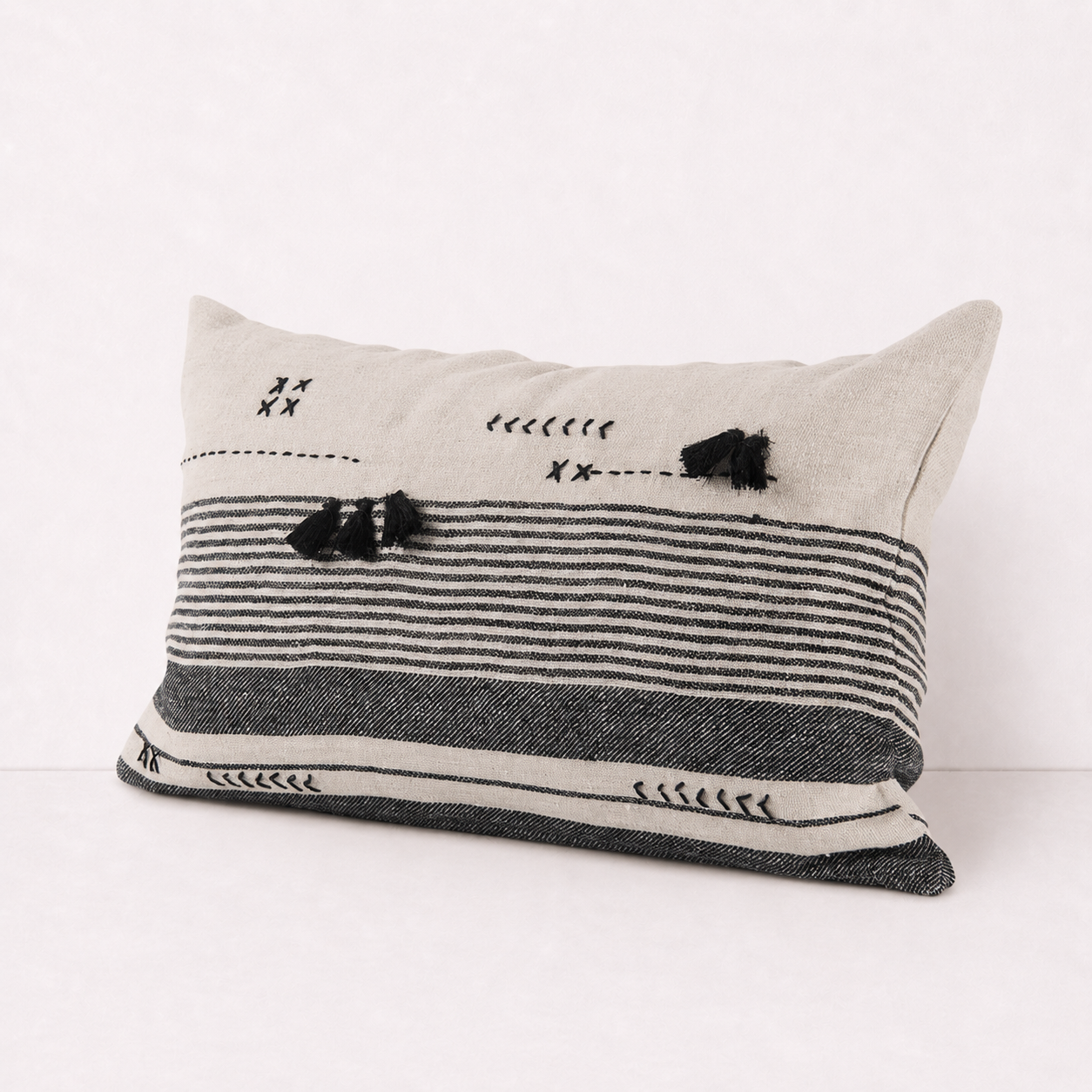 Tribal Stripe Lumbar Pillow Cover