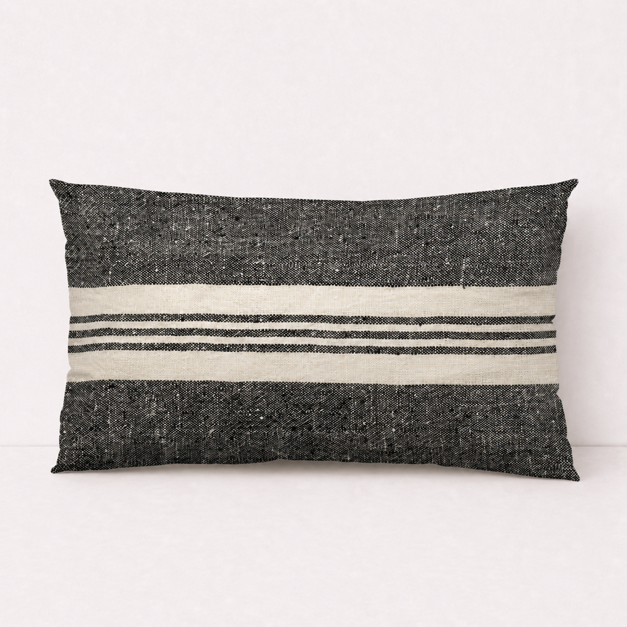 Woven Stripe Lumbar Pillow Cover