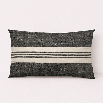 Woven Stripe Lumbar Pillow Cover