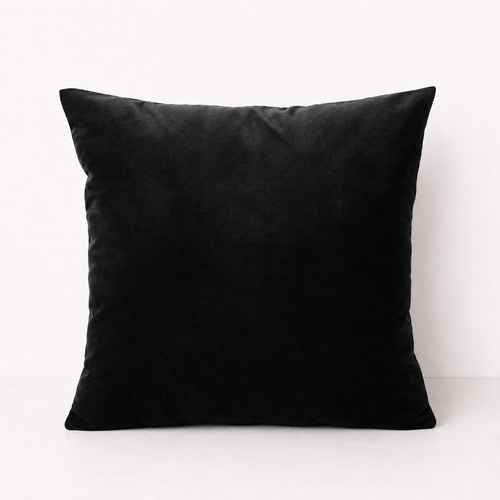 Elegant Black Velvet Cushion Cover