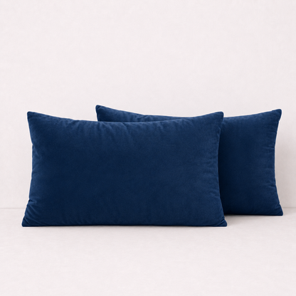 Navy Velvet Pillow Cover Set