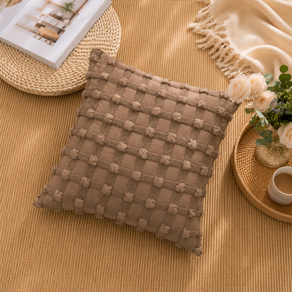 Modern Textured Neutral Cushion Cover