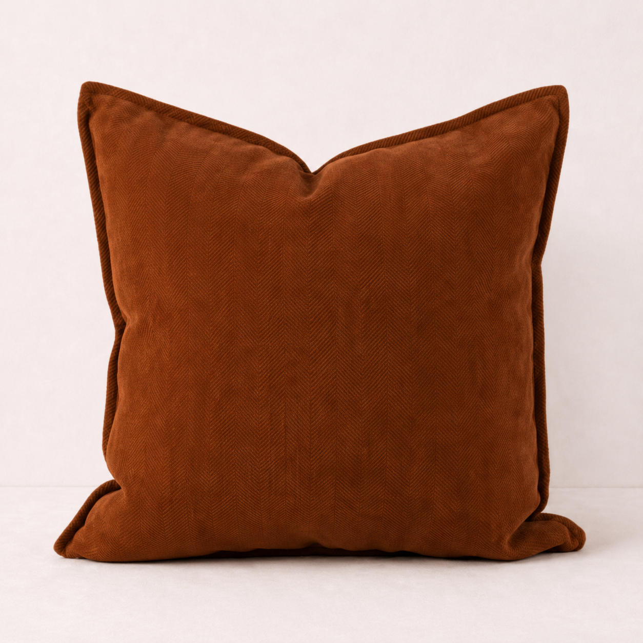Solid Sofa Pillow Cover Case- Rust