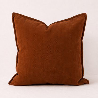 Solid Sofa Pillow Cover Case- Rust