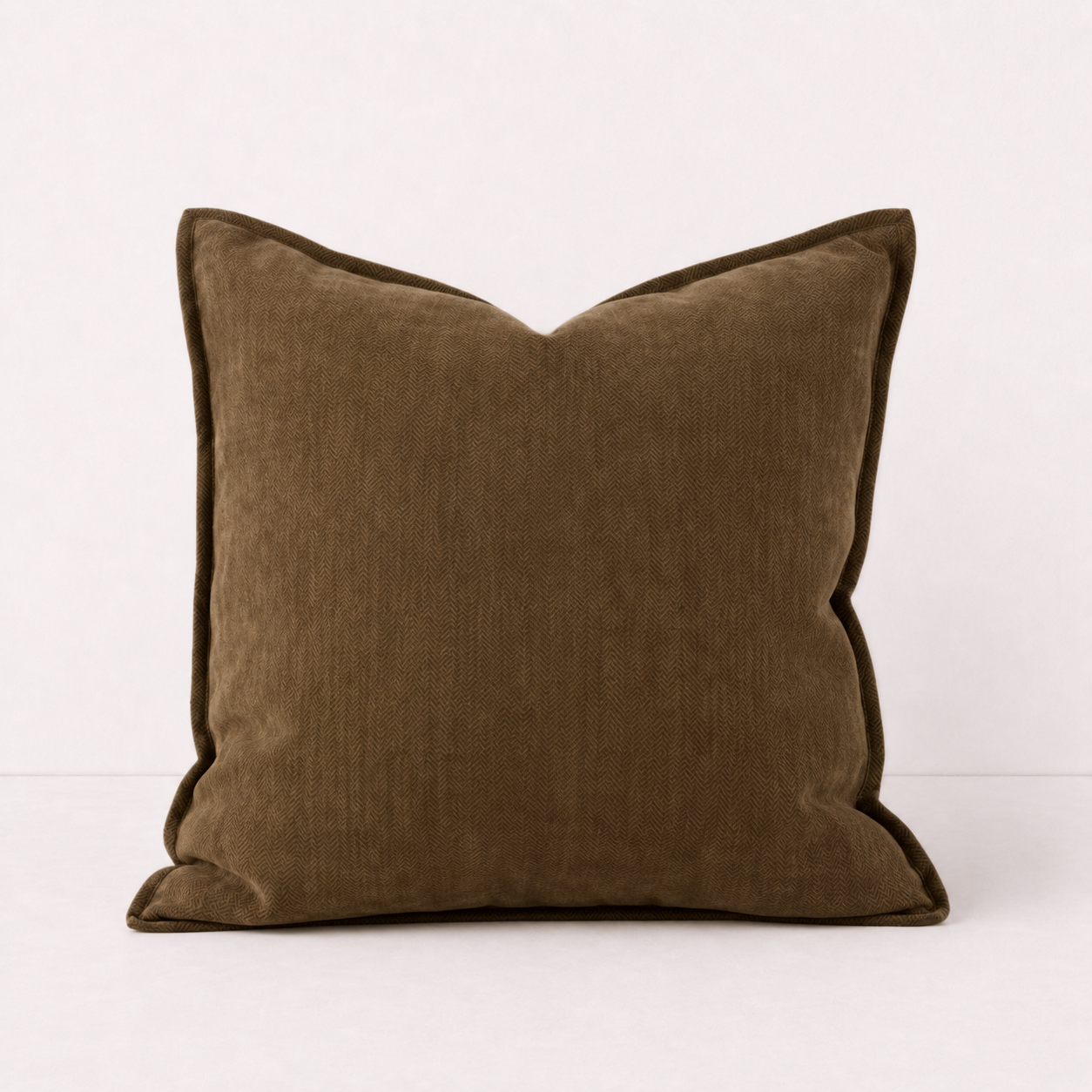 Solid Sofa Pillow Cover Case- Brown