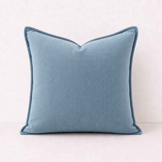 Solid Sofa Pillow Cover Case- Blue