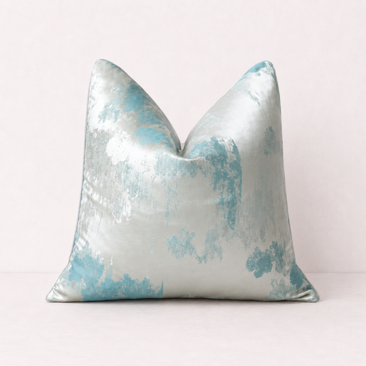 Luxury Geometric Pillow Cover Design - Blue