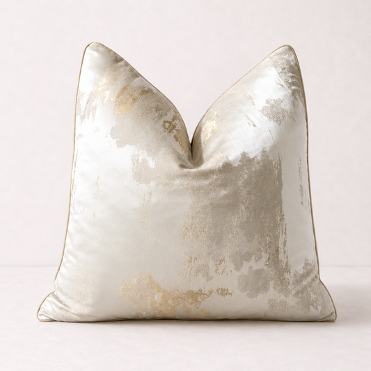 Luxury Geometric Pillow Cover Design - Beige