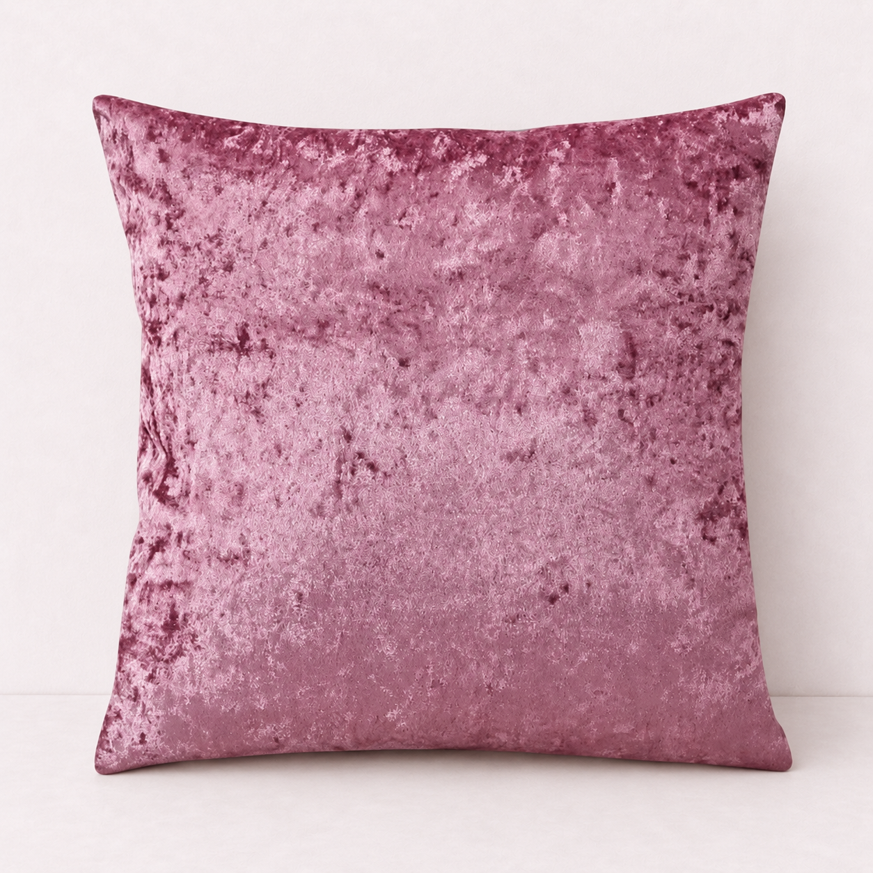 Crushed Velvet Sofa Pillow Cover - Purple