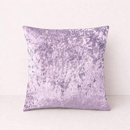 Crushed Velvet Sofa Pillow Cover - Purple