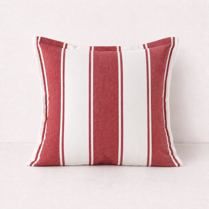 Checkered Tassel Velvet Pillow Cover- Stripe Edge