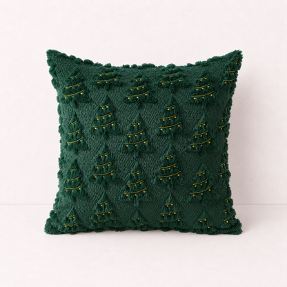 Spring Boho Corduroy Pillow Cover - Dark Green
