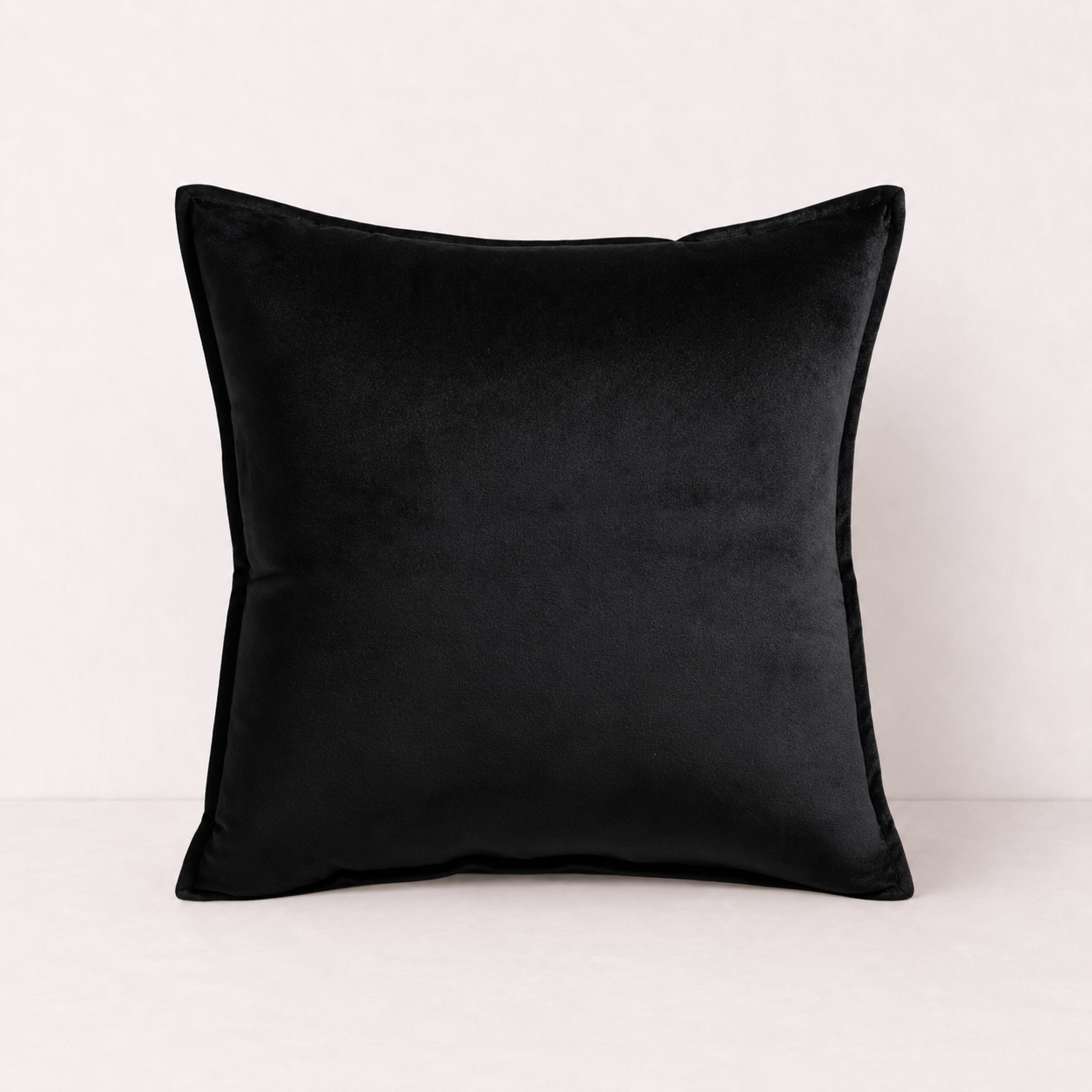 Soft Velvet Sofa Pillow Cover - Black