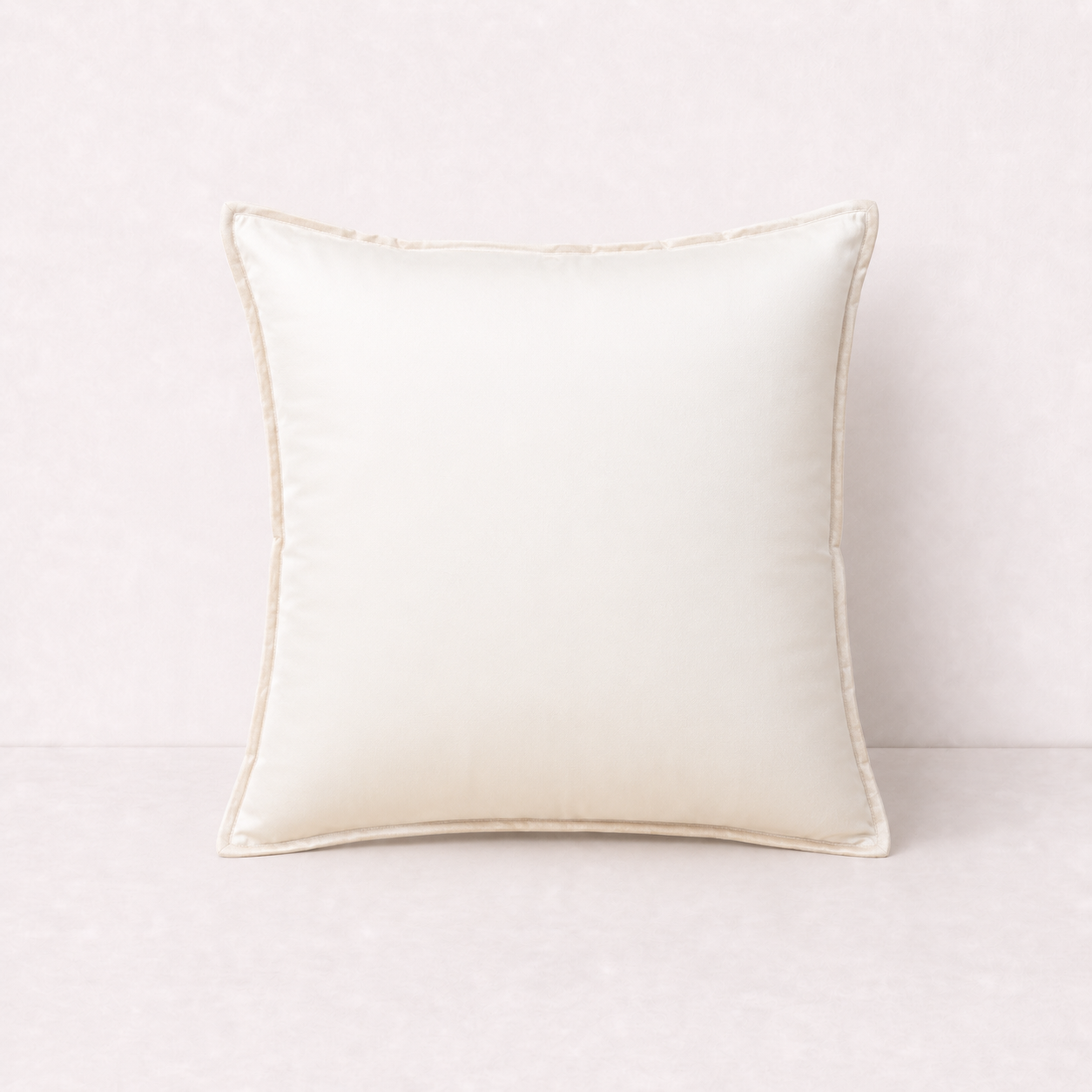 Soft Velvet Sofa Pillow Cover - Ivory