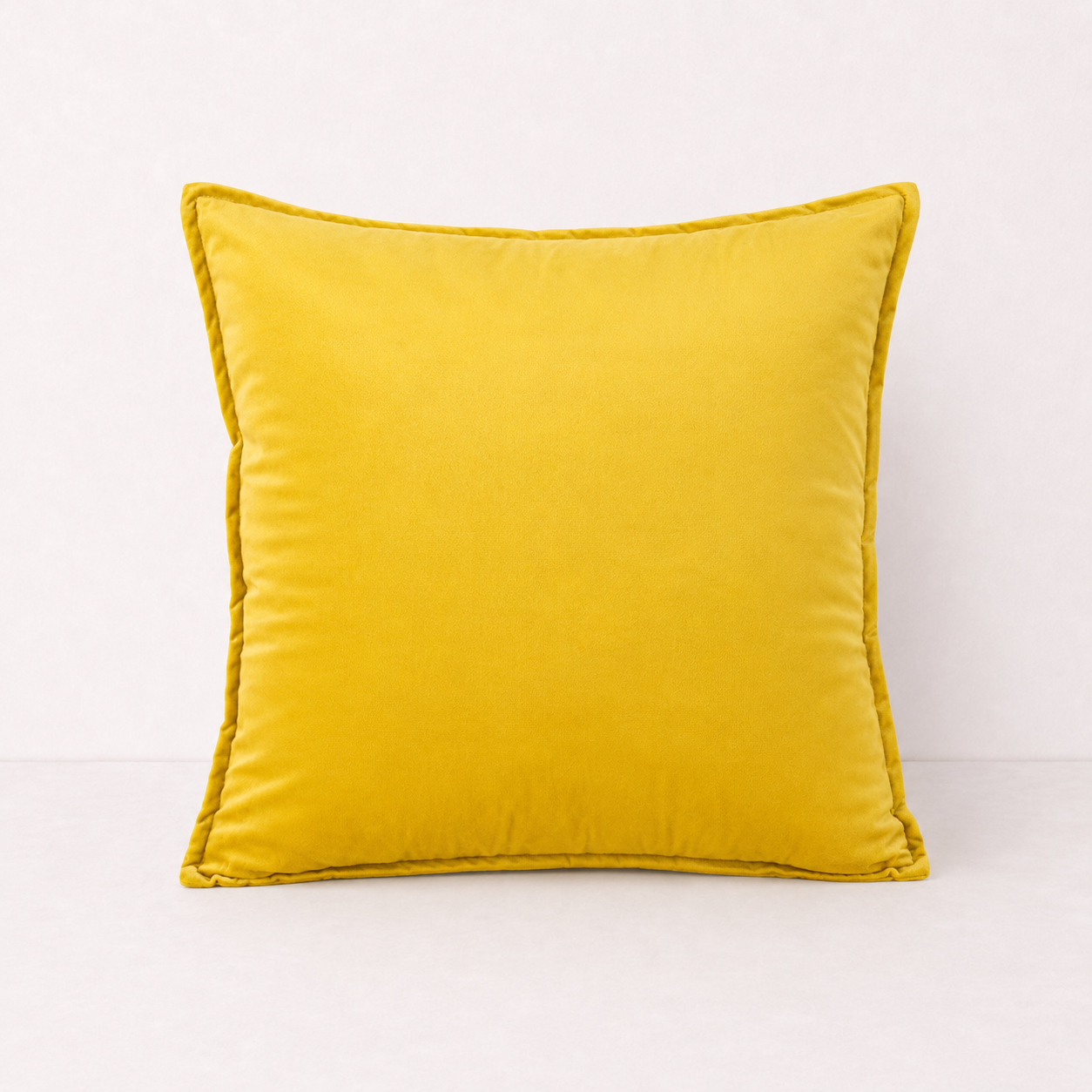 Soft Velvet Sofa Pillow Cover - Yellow
