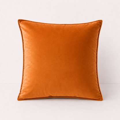Soft Velvet Sofa Pillow Cover - Orange