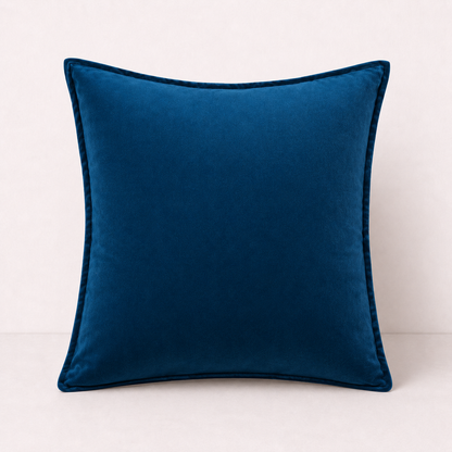 Soft Velvet Sofa Pillow Cover - Deep Blue