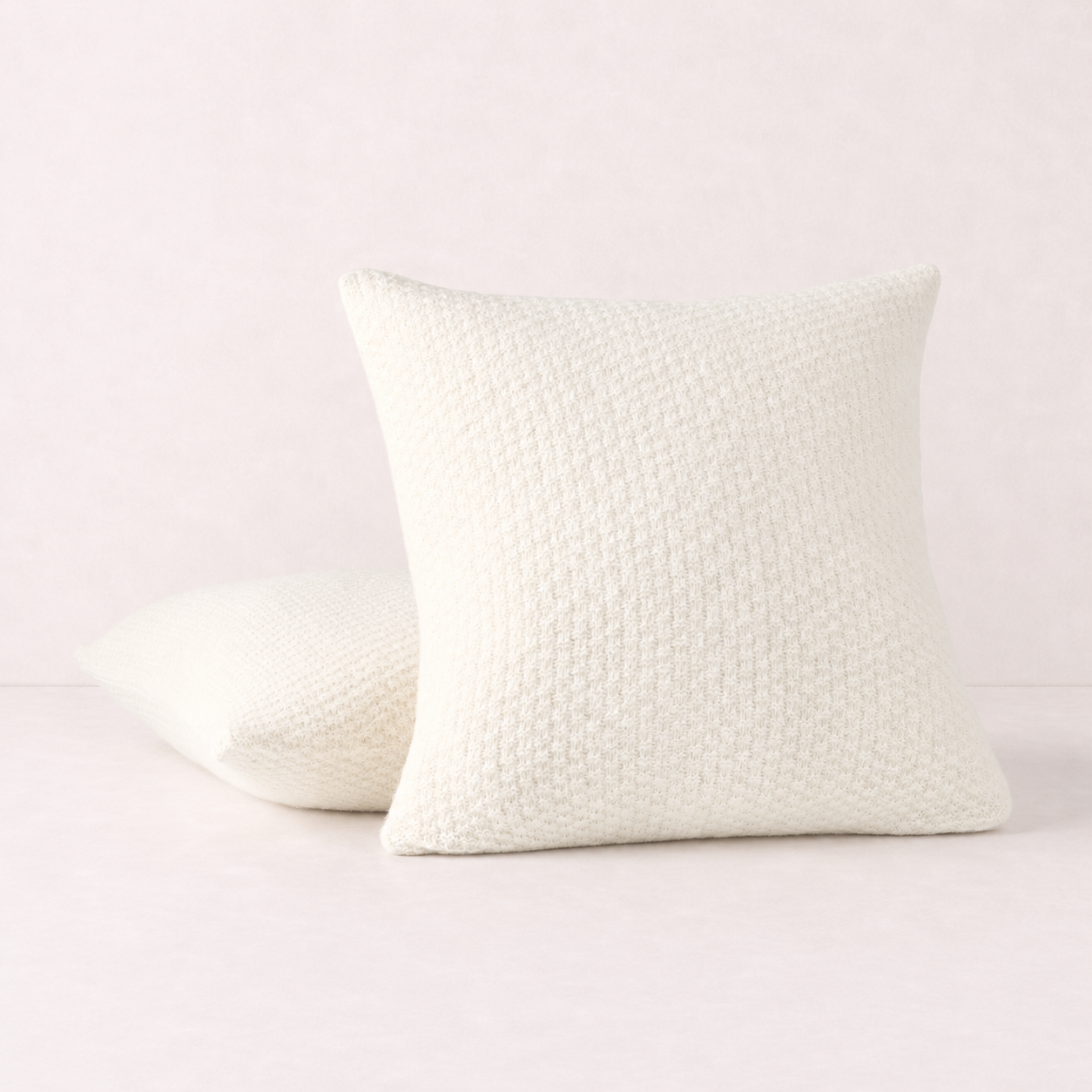 Stone Grey Textured Decorative Pillow Cover -Ivory