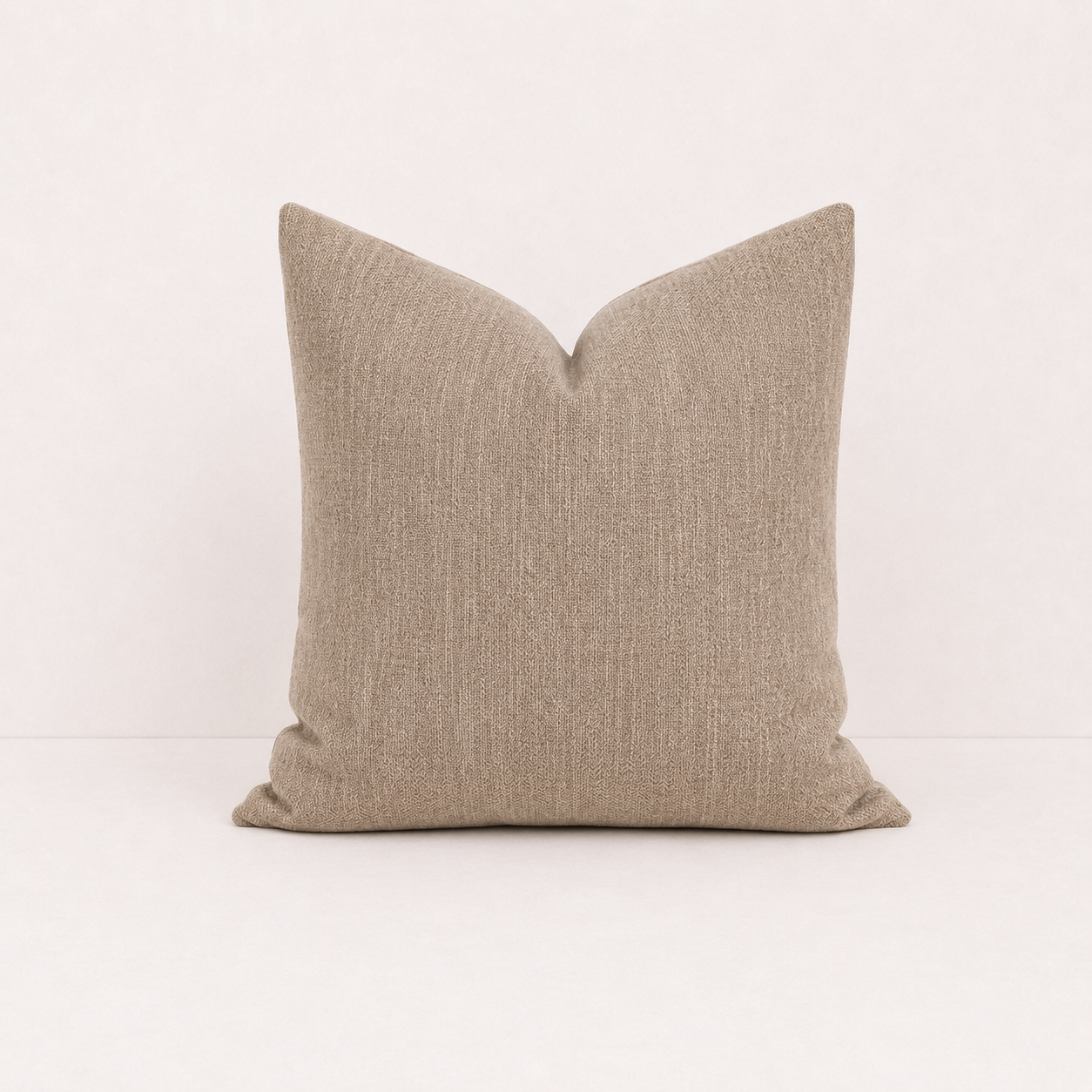 Retro Geometric Jacquard Pillow Cover - Beige Tweed