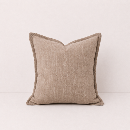 Retro Geometric Jacquard Pillow Cover - Brown Block