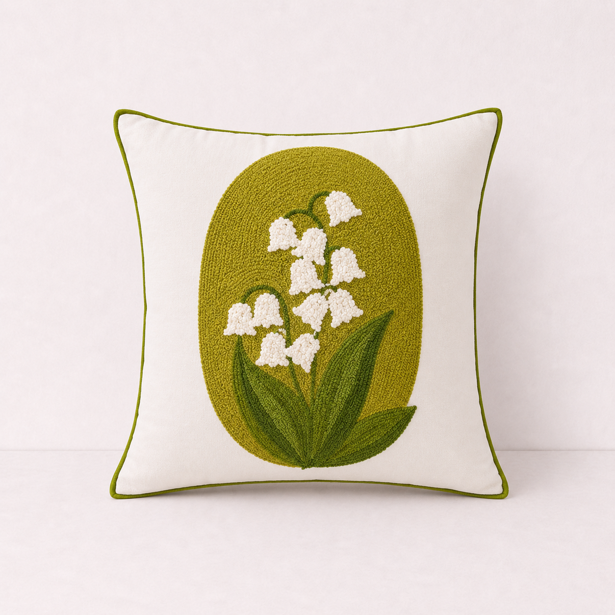 Floral Embroidered Throw Pillow Cover - Embroidery - Bunno