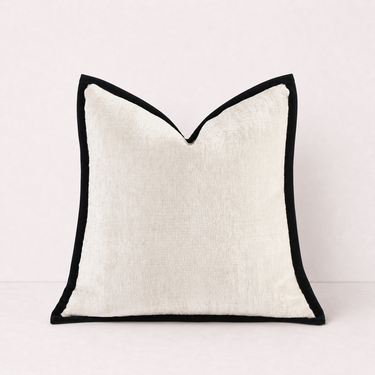 Plain Chenille Decorative Pillow Cover - Beige